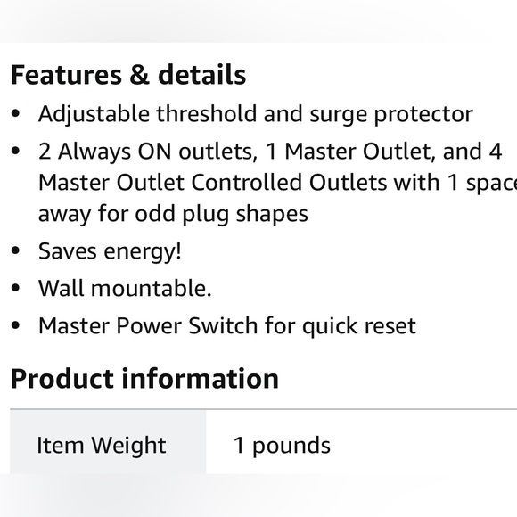 New Sunbeam Advance 7 Outlet Power Strip - Picture 9 of 10